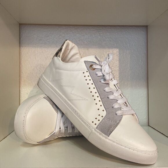 Steve Madden Bianka Sneakers Womens 10M White Studded Streetwear Minimalist - Picture 6 of 14